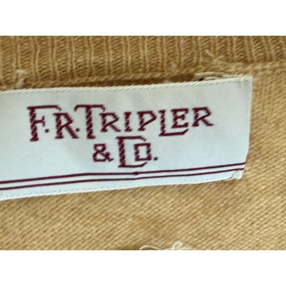 F.R. Tripler & Co. 100% Cashmere Argyle Sweater Vest Made In Italy Medium Beige/ - Picture 3 of 8